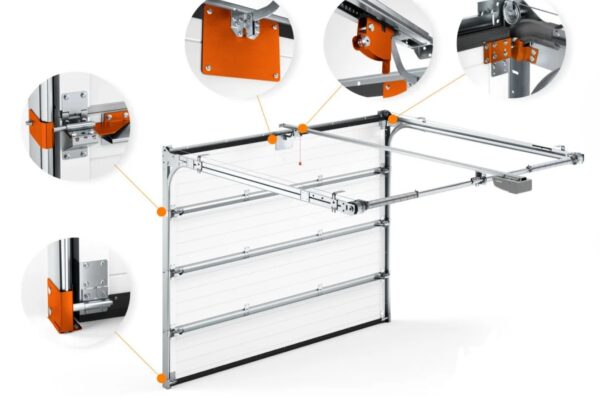 Porte de garage séctionnelle - K2 RS Woodgrain Design blanc 3000*2200