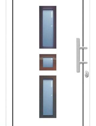 Porte d'entrée en PVC, panneau EK25A 1000*2150